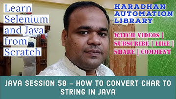 Java #58 - How to Convert Char to String in Java