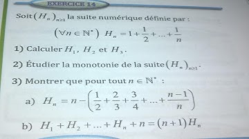 Suites numériques(Somme Harmonique) Sc maths et sc ex