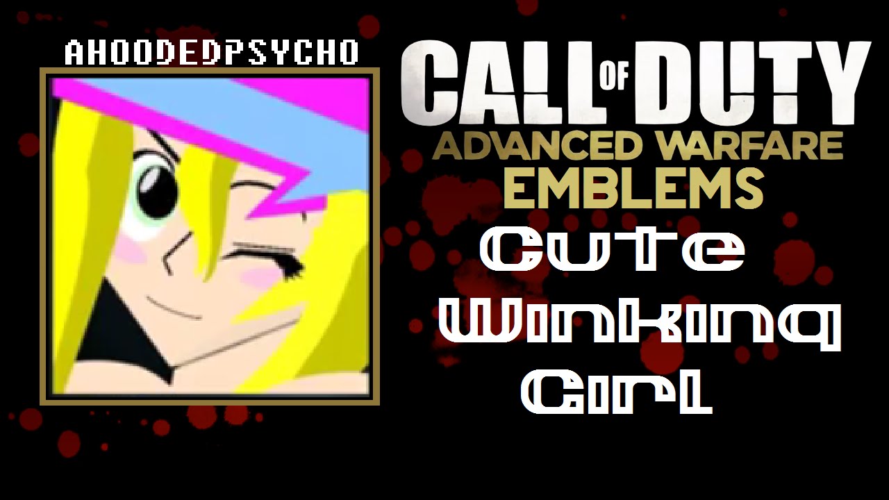 Cute Winking Girl - COD Advanced Warfare Emblem Tutorial (CODAW) - YouTube