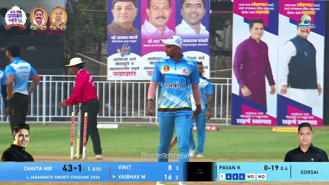 Gorsai Vs Mankoli Match | L.Jagannath Smurti Chashak 2026