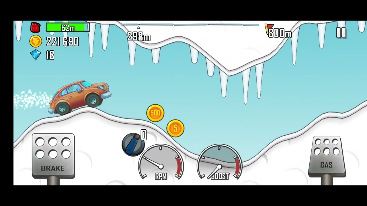 HCR racing with Used Car on the Arctic Cave map