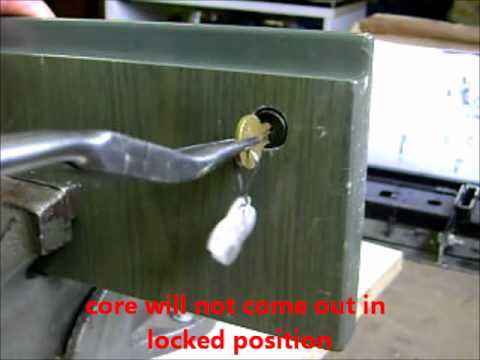 Key Core Rear Install Kimbal lock core with a core key - YouTube