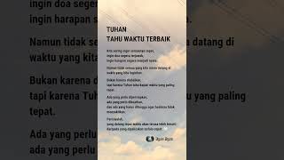 TUHAN TAHU WAKTU TERBAIK #reels #quotes #motivasi #rumahtangga #motivation