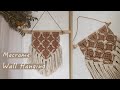 Macrame Wall Hanging |Incorporating Color Macrame Flower Pattern (step by step)