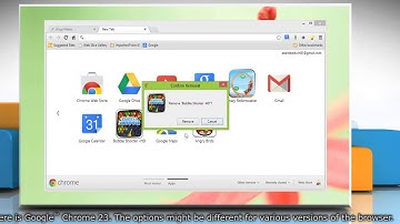 Uninstall apps in Google™ Chrome browser on Windows® 8