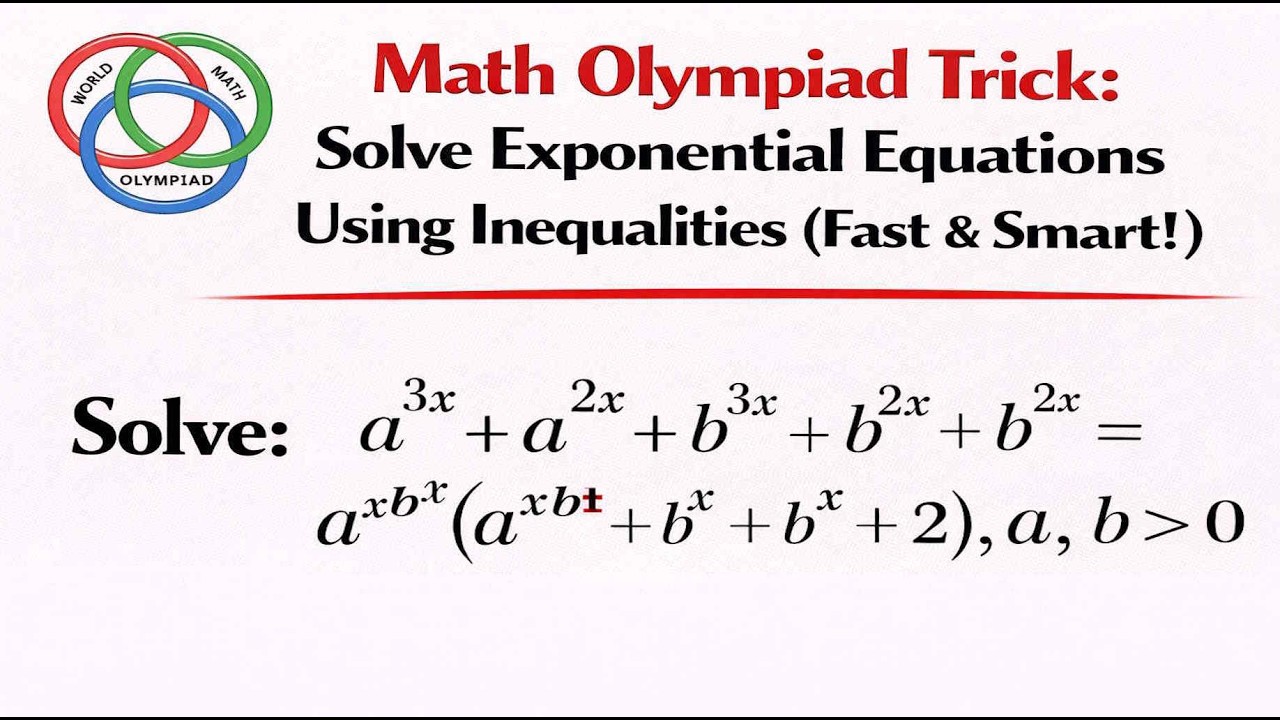 Math Olympiad Trick | Solve Exponential Equations Using Inequalities (Fast & Smart!)