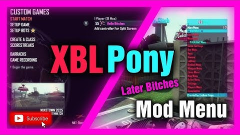 [BO2/1.19/PS3] Black Ops 2 XBL Pony Mod Menu GSC Injector + download free