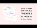 How to make a printable weekly planner in Illustrator