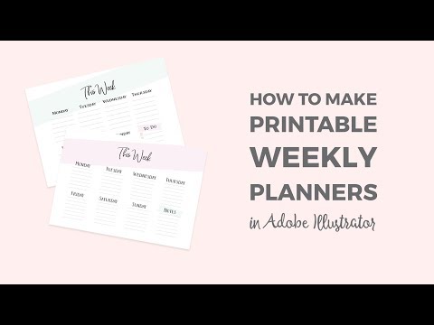 How to make a printable weekly planner in Illustrator