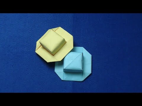 Xếp giấy Origami-Nón có vành-How to make a hat paper