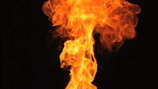 Slow Motion Fire Blaze From the Bottom Stock Video Footage