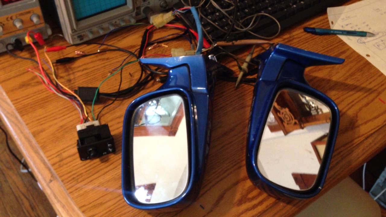Subaru Impreza JDM Power Folding Mirrors on the bench tester YouTube