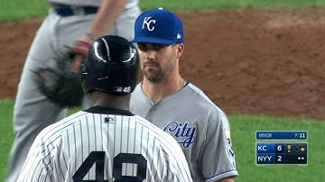 KC@NYY: Royals get double play to shut down Yanks