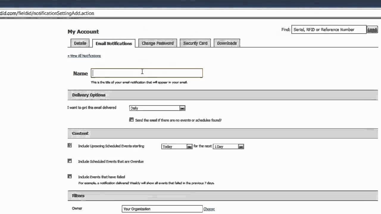 Field ID - Web Demo - Scheduling & Notifications (7/8)