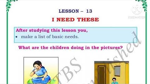 I Need These Class 1 EVS full lesson explanation and textbook activities Karnataka state syllabus