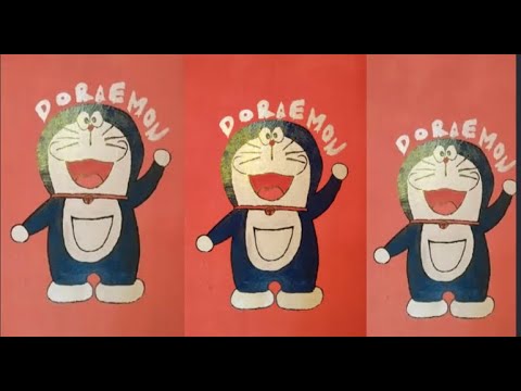 Proses membuat  dinding kamar  motif Doraemon  YouTube