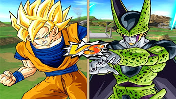 Goku SSJ VS Cell Perfect Form | DBZ Budokai Tenkaichi 4 Beta 13.2 [60FPS]