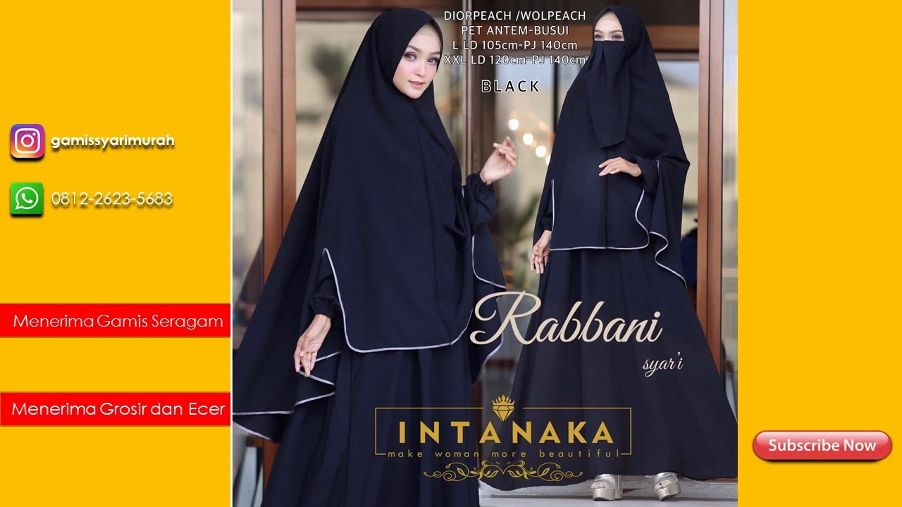 Jual Gamis Syari Set Khimar di Solo (WA) 0812-2623-5683