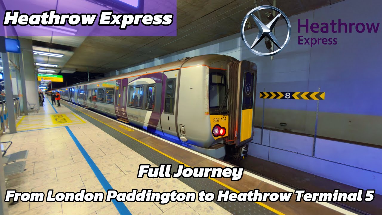 Full Journey On The Heathrow Express From Paddington to Heathrow Terminal 5