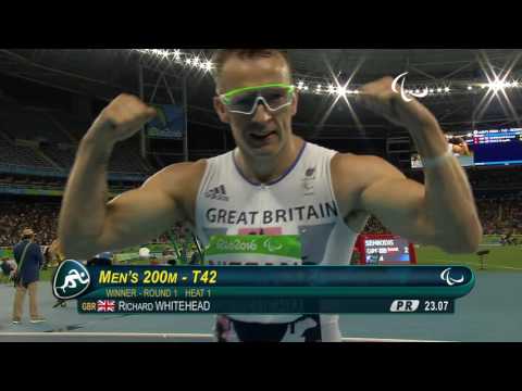 Athletics | Men's 200m - T42 Round 1 heat 1 | Rio 2016 Paralympic Games