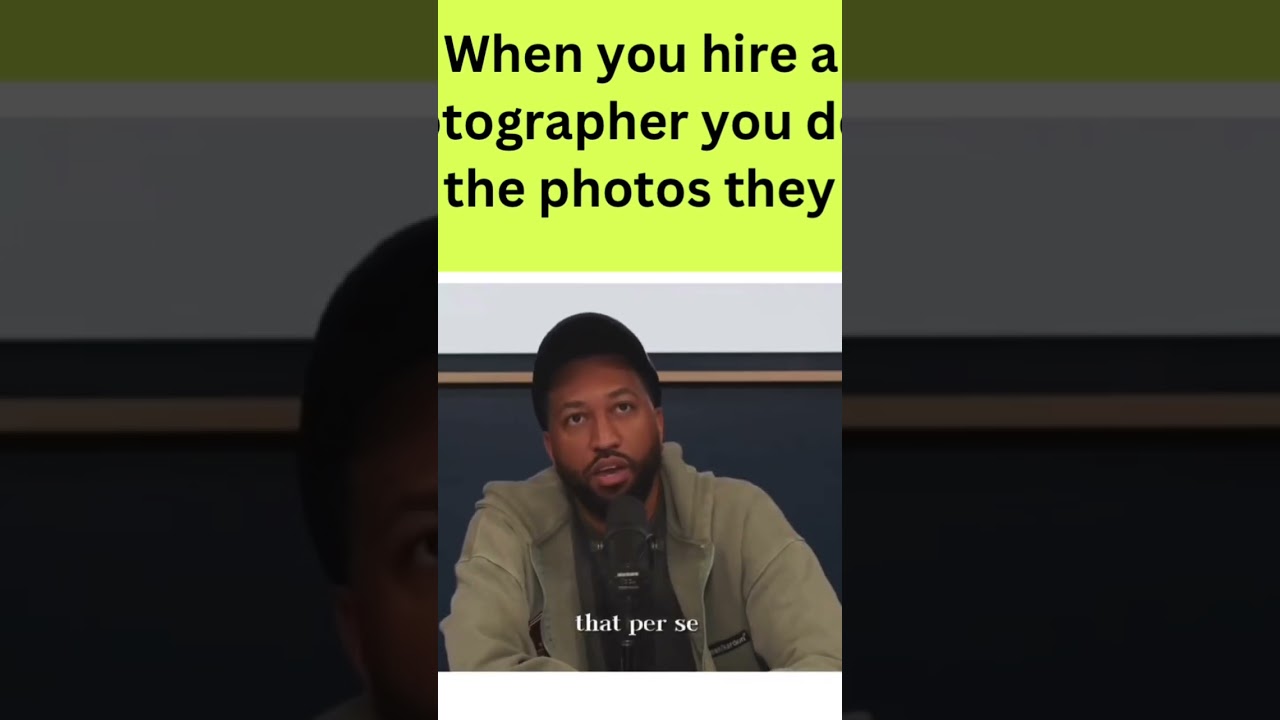 You don’t own the photos Photographers take. 