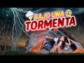 24 HORAS ACAMPANDO BAJO UNA TORMENTA 😱🌪⛈ | Leyla Star 💫