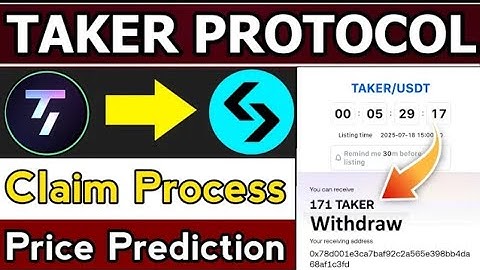 Taker Protocol Claim process || Taker Protocol price prediction || Taker Protocol Airdrop update