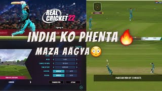 Reall cricket 22 || India ko phenta || Maza Aagya  || pakistan vs india || live commentary 😍 || 2023 by Hassan vlogs 54 views 1 year ago 8 minutes, 32 seconds