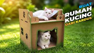 Cara Membuat Rumah Kucing 2 Lantai dari Kardus Bekas | DIY Cat House dengan Hammock Cara Membuat Rumah Kucing 2 Lantai dari Kardus Bekas | DIY Cat House dengan Hammock