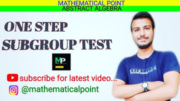 one step subgroup test
