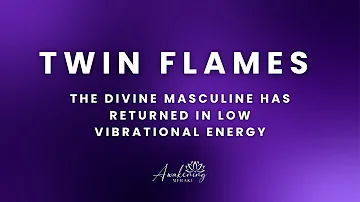 Twin Flames - The divine masculine has returned in low vibrational energy