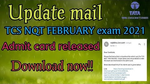 💥Big update!! Tcs nqt February 2021 admit cards released|Important points to be followed before exam