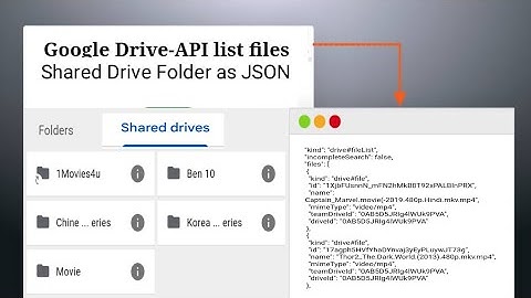 Get contents of Shared Drive Folder as JSON without login | Google Drive API