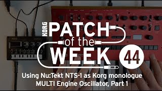 Patch of the Week 44: Using Nu:Tekt NTS-1 as Korg monologue MULTI Engine Oscillator