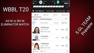 AS-W vs BH-W Dream11 Predication,Adelaide Strikers vs Brisbane Heat Women, WBBL T20 Eliminator