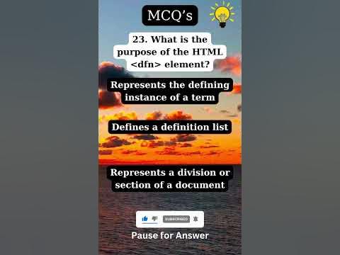 HTML and CSS MCQs with Answers for Beginners and Pros 23 - YouTube