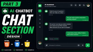 AI Chatbot UI Series Part - 3 | Chat Bubble Design | HTML CSS Javascript !