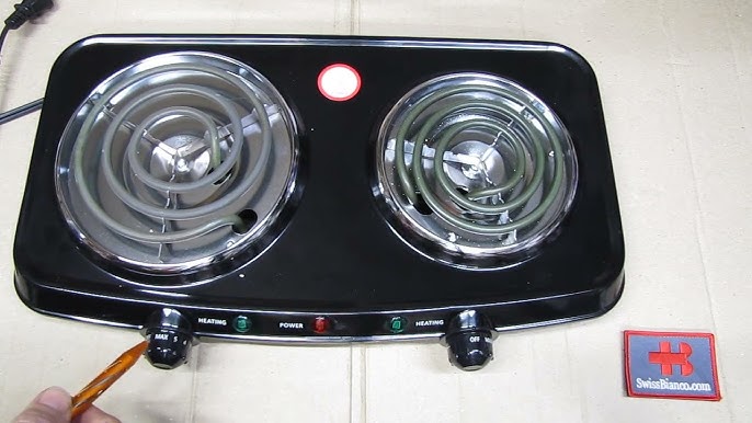 Proctor Silex Electric Double Burner Cooktop - Black