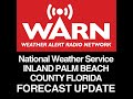 INLAND PALM BEACH COUNTY FLORIDA FORECAST - UPDATE