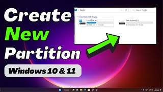 How to Create Partition in Windows 10 & 11 | Create New Drive (2023)