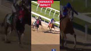 DISPARATE IMPACT survived the race and won in a photo finish against sea vista #shorts #ctto