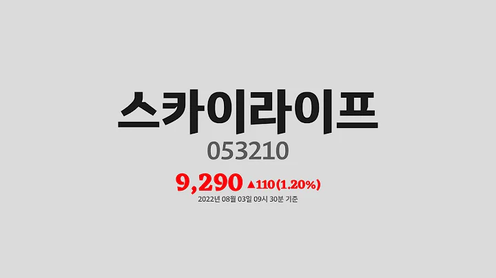 스카이라이프주가분석(053210) 2022년 08월 03일기준