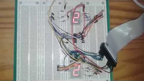 Raspberry pi 2 two 7 segments display