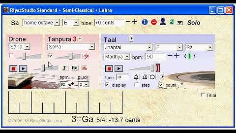 RiyazStudio Tanpura; Jawari and User Sequence demo