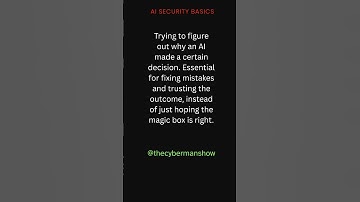 What is Explainable AI (XAI)? #aisecurity #aicybersecurity