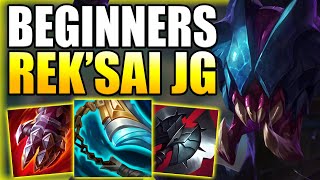 HOW TO PLAY REK'SAI JUNGLE & CARRY GAMES FOR BEGINNERS IN S14! - Gameplay Guide League of Legends