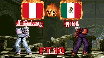 SVC Chaos: SNK VS Capcom Plus - eliot5missogy (PER) VS (MEX) kyoiroi [svcplus] [Fightcade] [FT10]