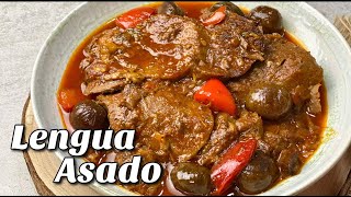 LENGUA ASADO WITH CHESTNUTS | PAANO MAGLUTO NG  MALASA AT MASARSANG ASADONG DILA NG BAKA