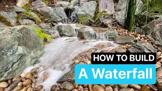 Building a waterfall on a slope - How to build a waterfall