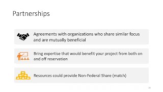 Project Planning and Development Training: Resources and Partnerships